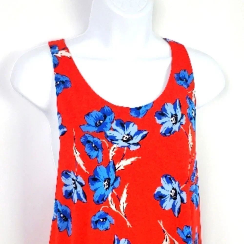 CECE Floral Red Dress